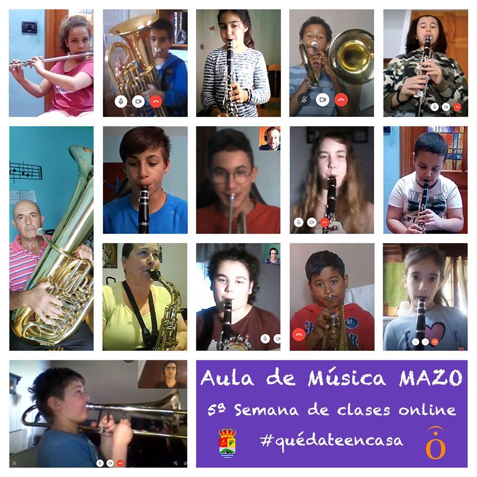 El Aula de Música 🎼 también afina online en Mazo 🎺🎷