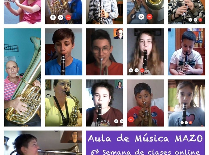 El Aula de Música 🎼 también afina online en Mazo 🎺🎷