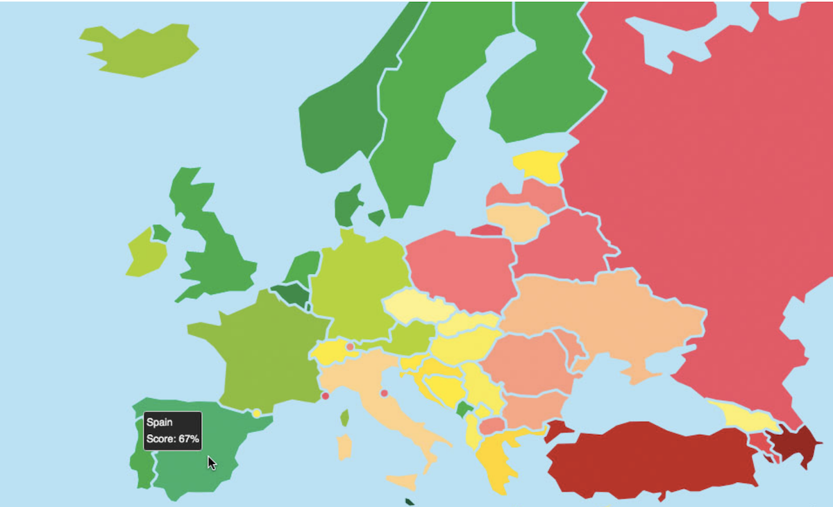 Índice 🏳️‍🌈Rainbow: los países más 💋 ‘gay friendly’ de Europa 🇪🇺