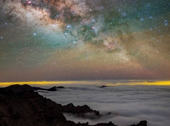 😍 El verdadero color de la Vía Láctea 💫 visto desde La Palma🔭📷