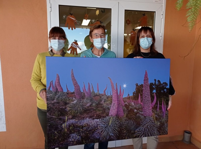Ocho fotografías 🖼📷  donadas llenarán de color 😍 las paredes de la Residencia de Mayores 👴👵 de Puntallana 