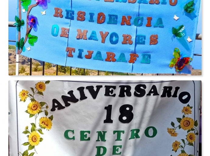 El Centro de Día👴 de Tijarafe y su Residencia de Mayores👵 están de ‘cumpleaños’🎂🎉